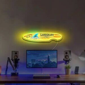 Custom Vintage LandShark Beer Neon LED  Sign- For Man Caves, Home Bars, Drinking